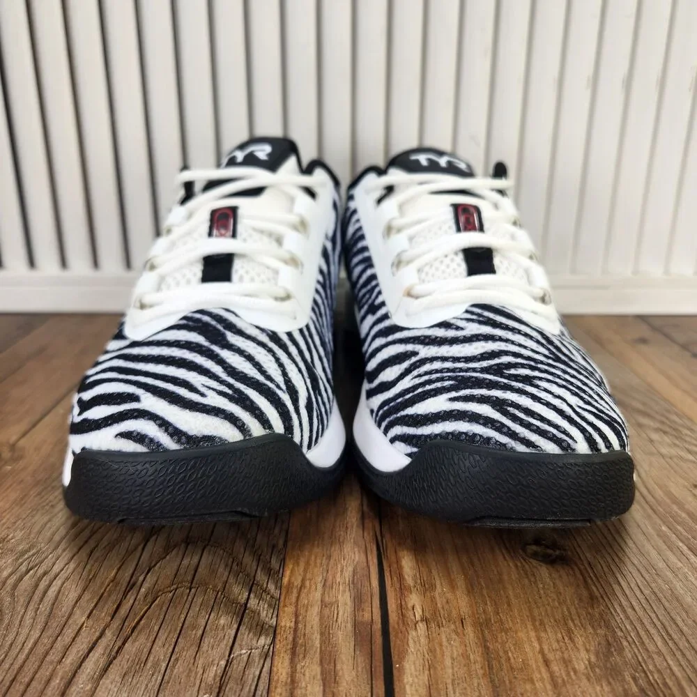 TYR CXT-2F Trainer Shoes Womens Size 10 Black White Zebra Athletic Gym Sneakers